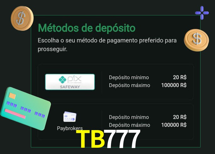 O cassino TB777bet oferece uma grande variedade de métodos de pagamento